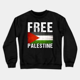 Free Palestine Flag Crewneck Sweatshirt